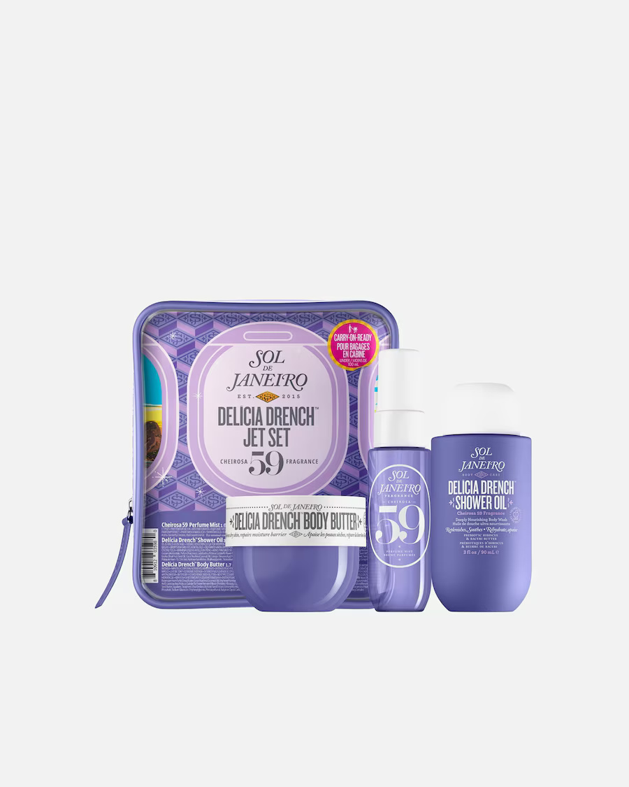 Дорожній набір для тіла у косметичці №59 Sol de Janeiro Delícia Drench Jet Set 