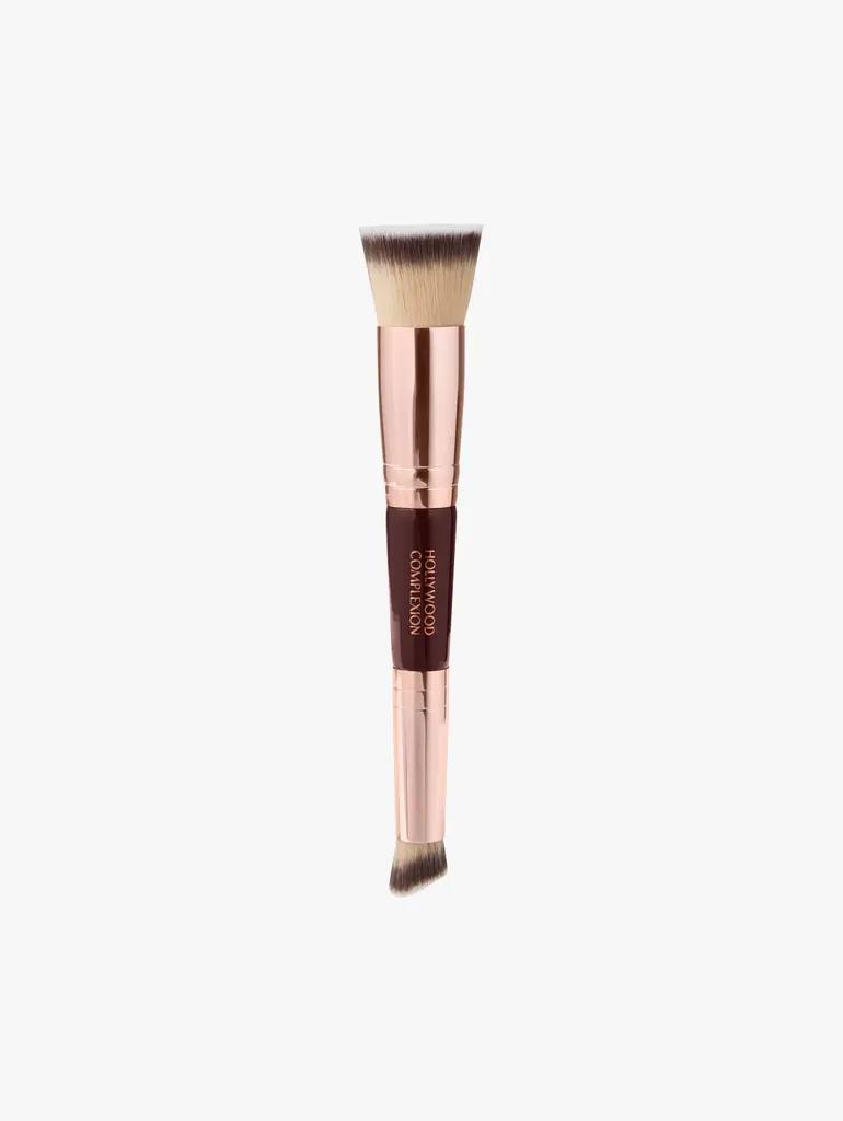 Пензель для макіяжу 2-в-1 Charlotte Tilbury Hollywood Complexion Brush Rose Gold & Night Crimson