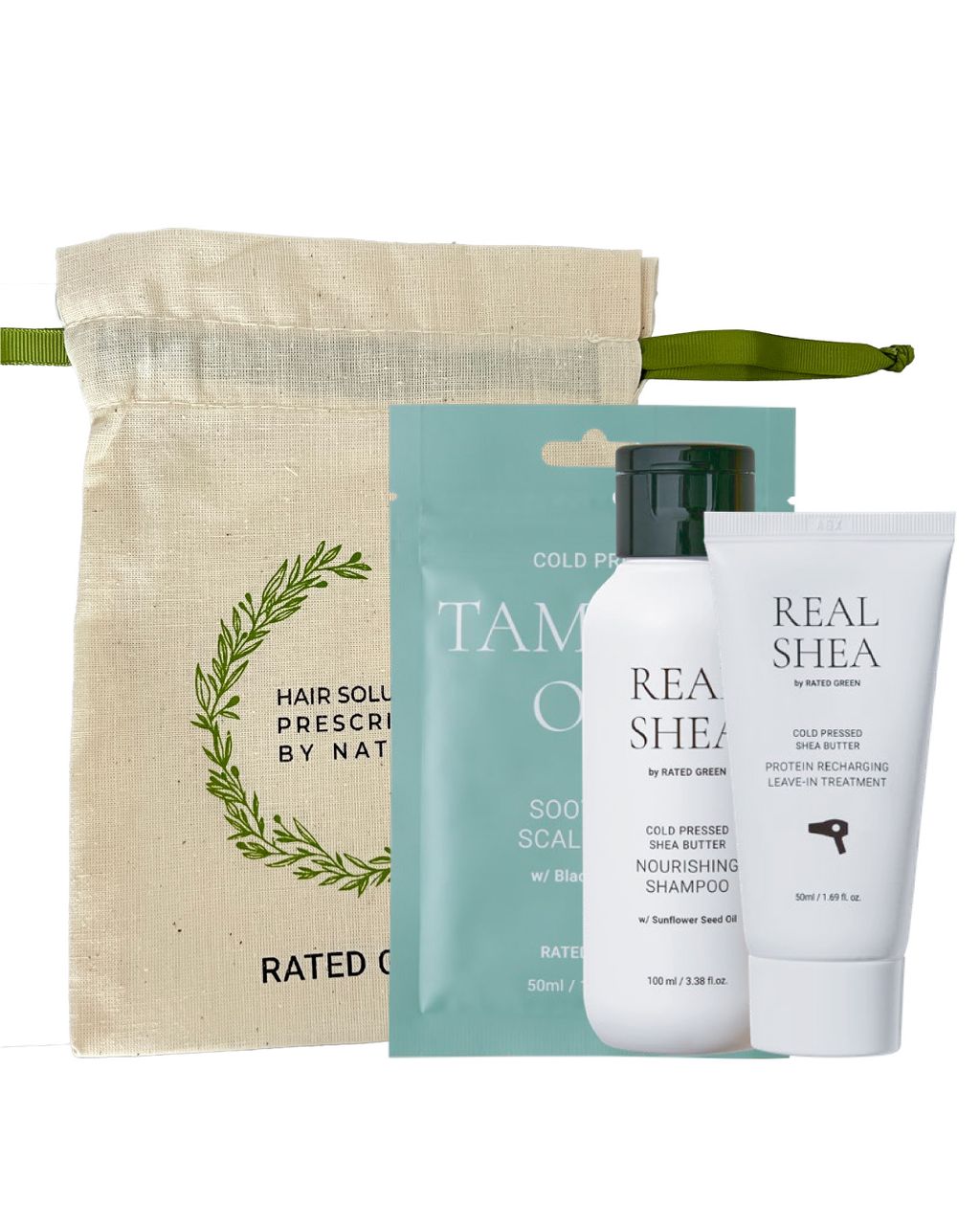 Набір мініатюр з шампунем Real Shea Rated Green
