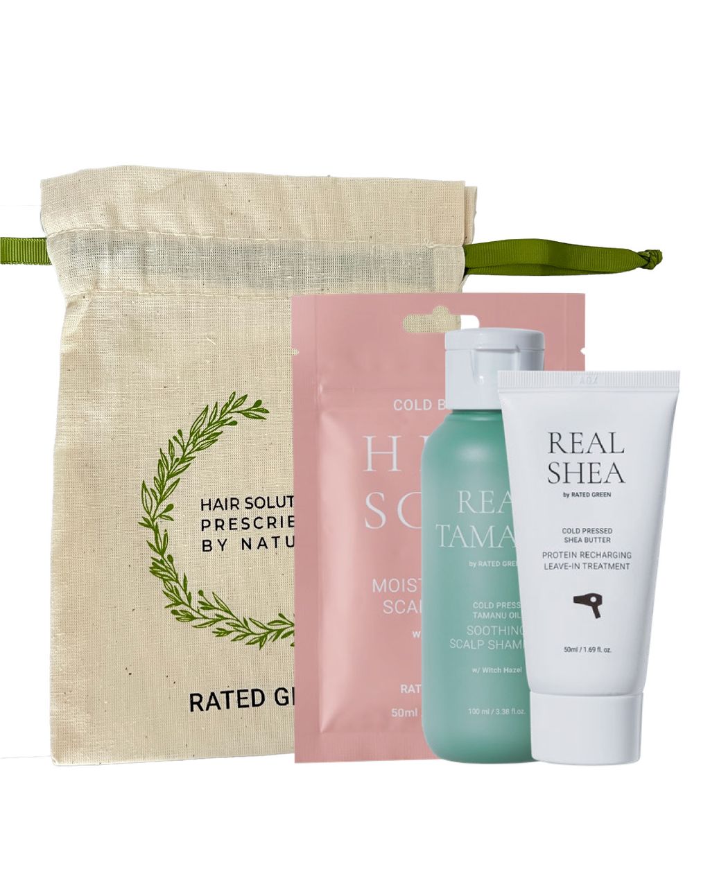 Набір мініатюр з шампунем Real Tamanu Rated Green