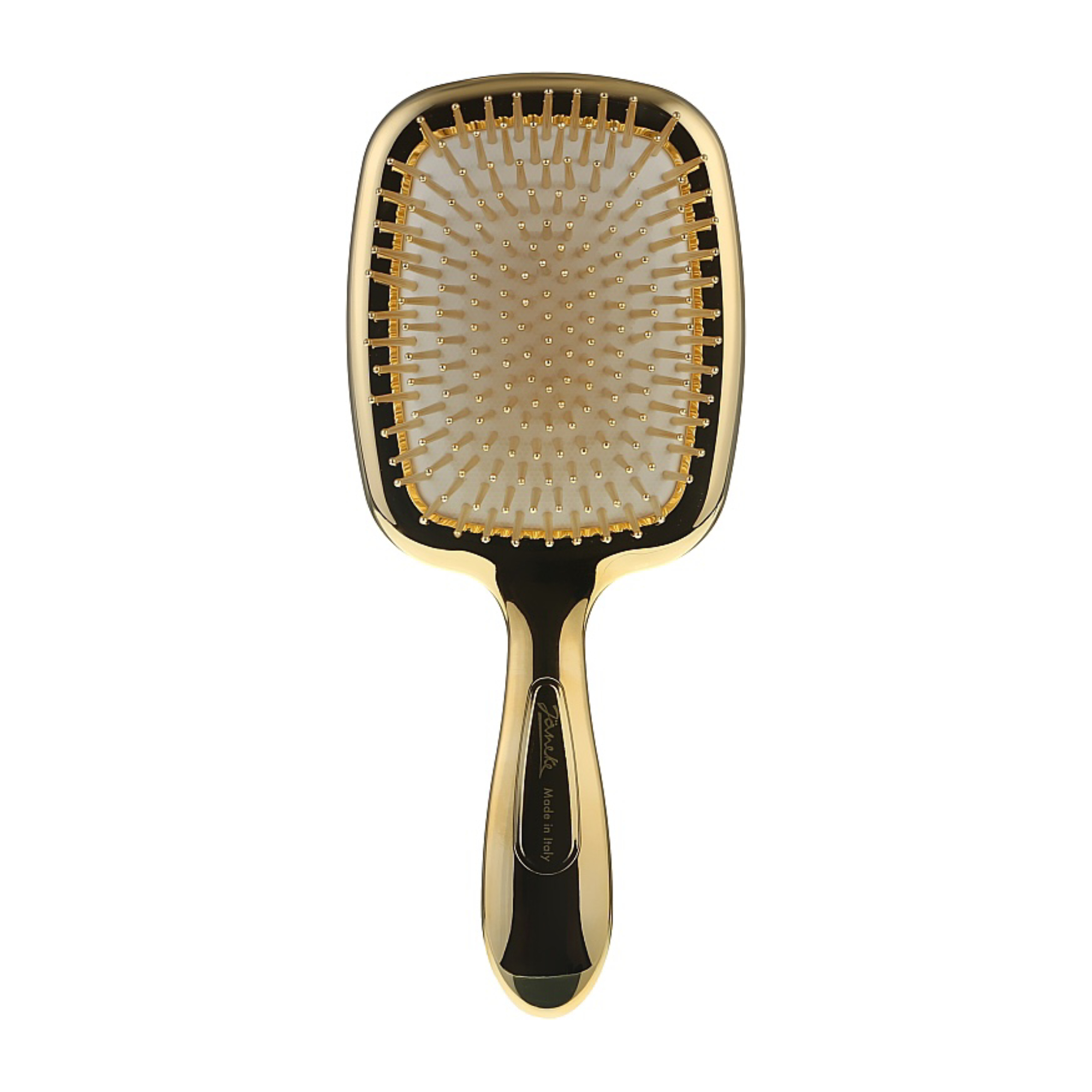 Janeke Hairbrush With Mirror Gold Щётка для волос с зеркалом золото