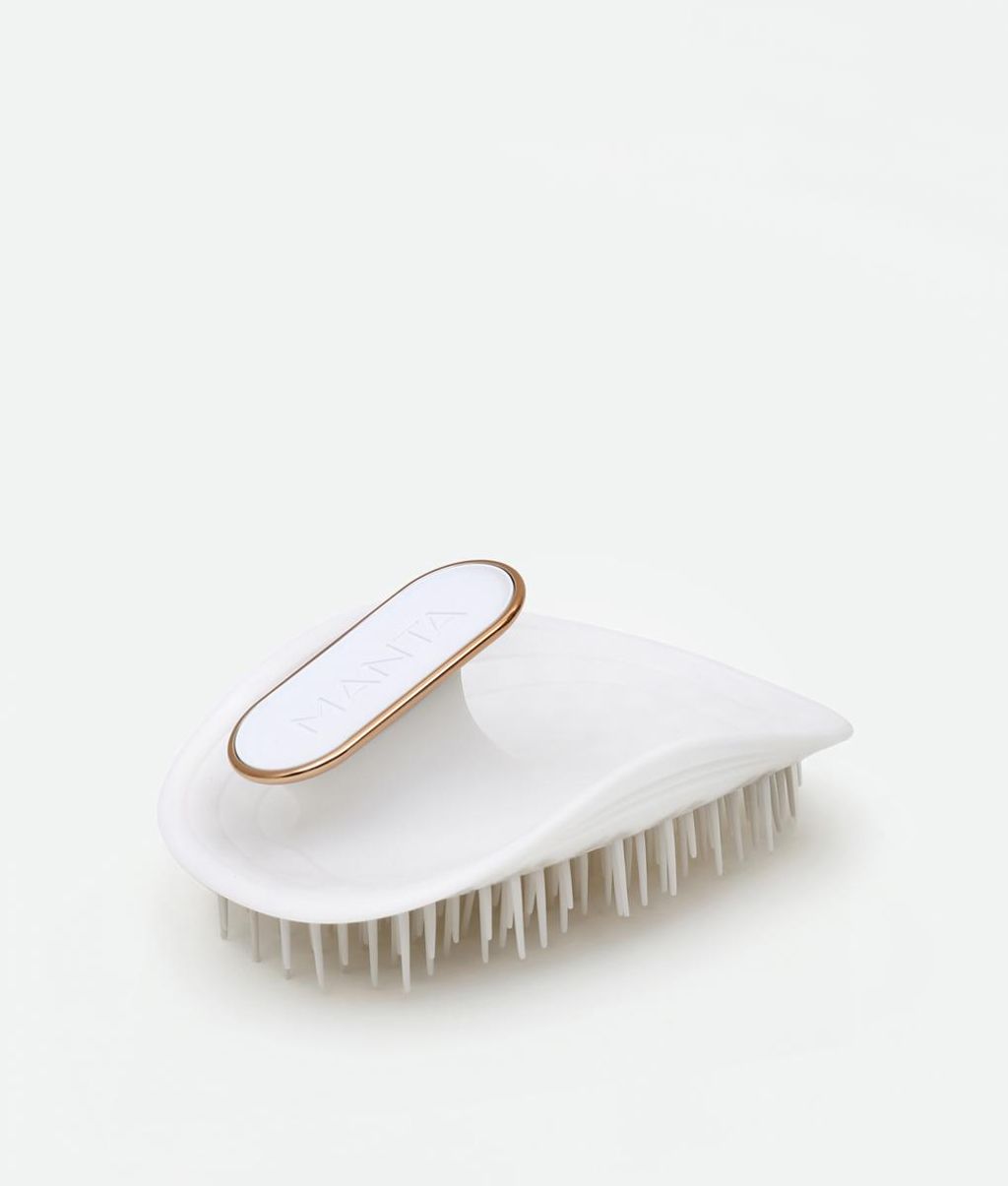 Щітка для волосся біла Manta Brush White/Rose Gold