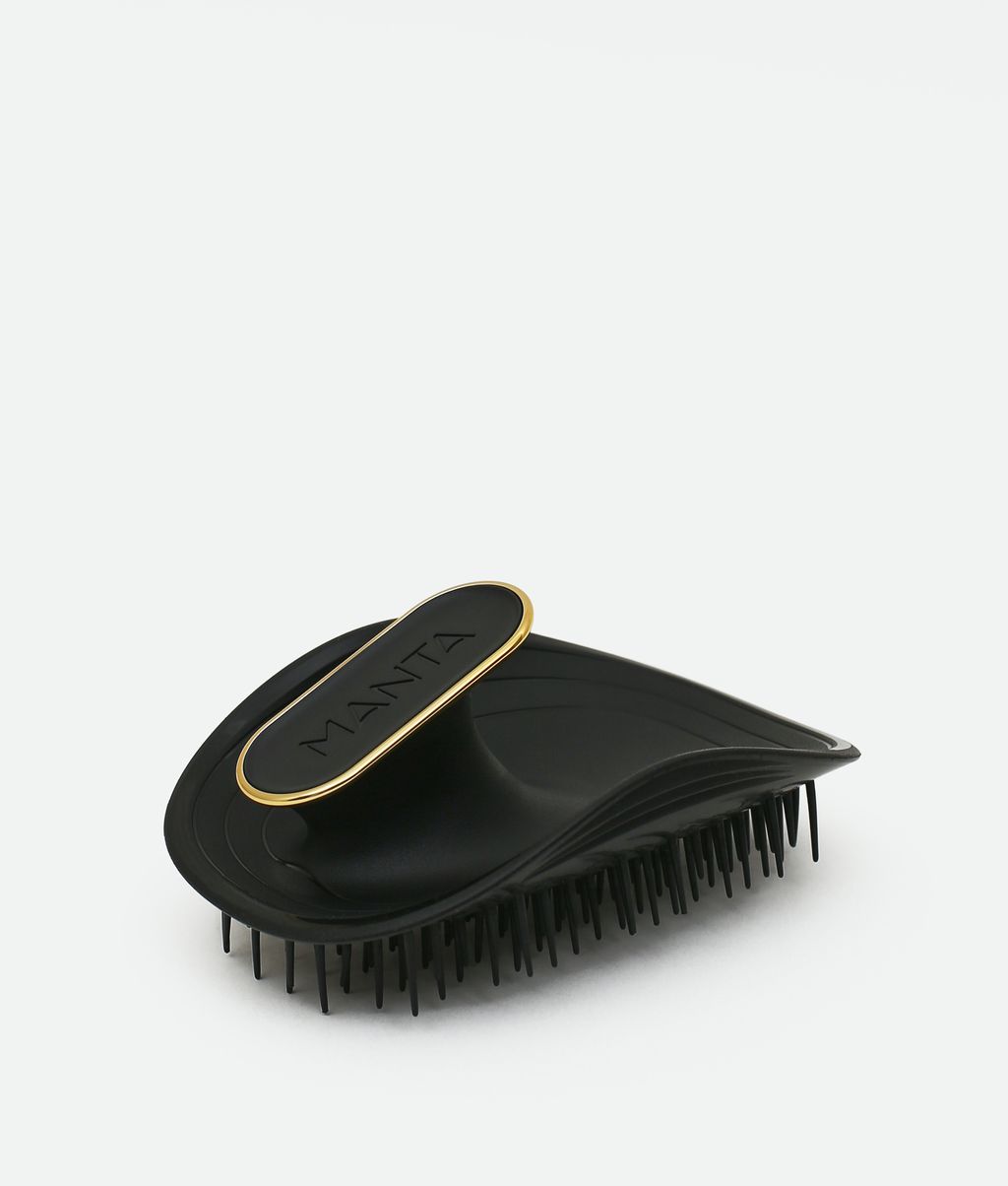 Щітка для волосся чорна Manta Brush Black/Gold