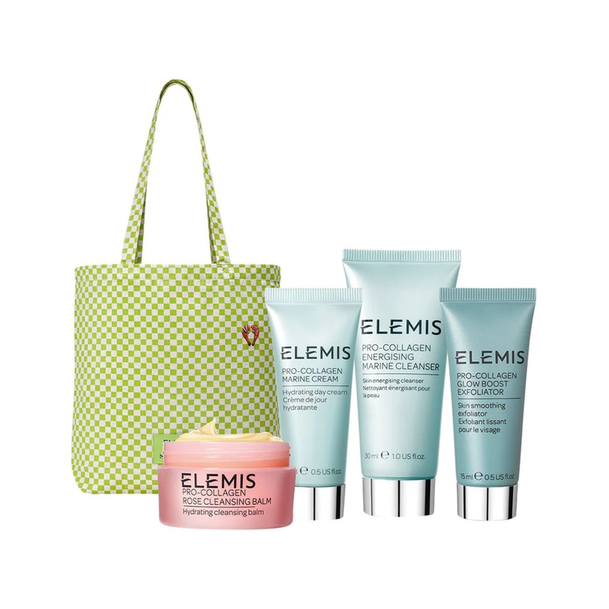 Бестселери для сяяння шкіри у дизайнерській сумці-шопері - Kit: ELEMIS x Shrimps Glow Discovery Edit (ELEMIS)