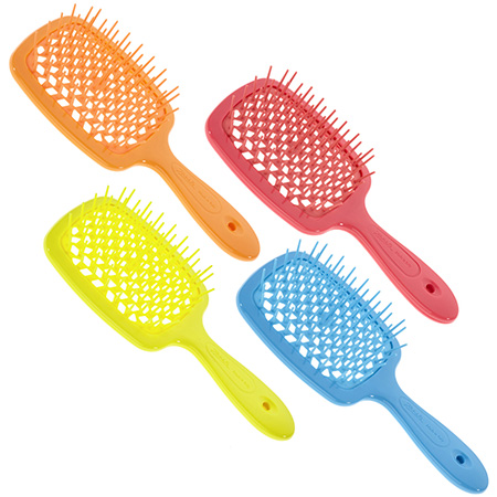 Великий плаский гребінь для волосся в ассортименті (21 см) Janeke Superbrush