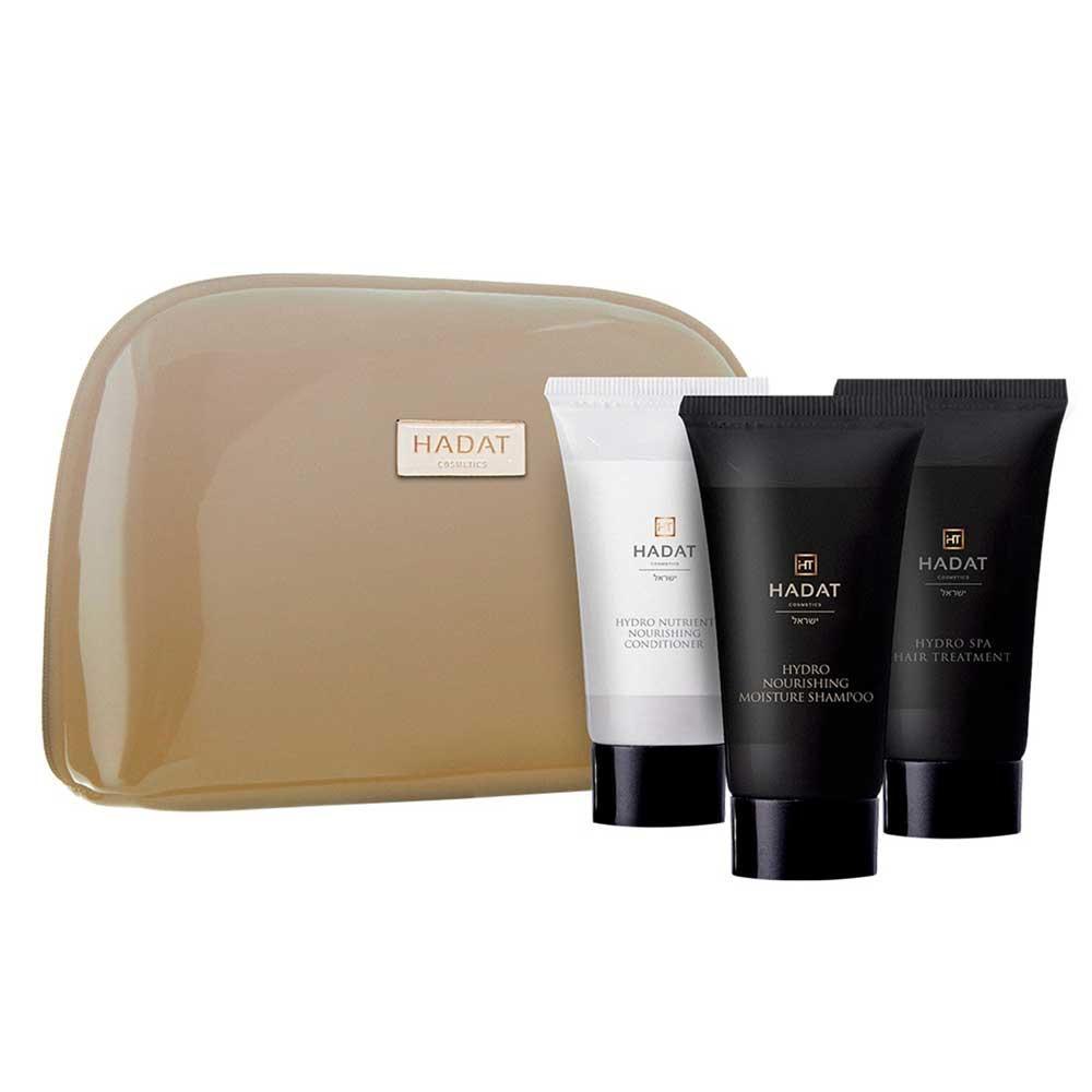 Набір з косметичкою зволожуючий Hadat HYDRO NOURISHING SET 210ml