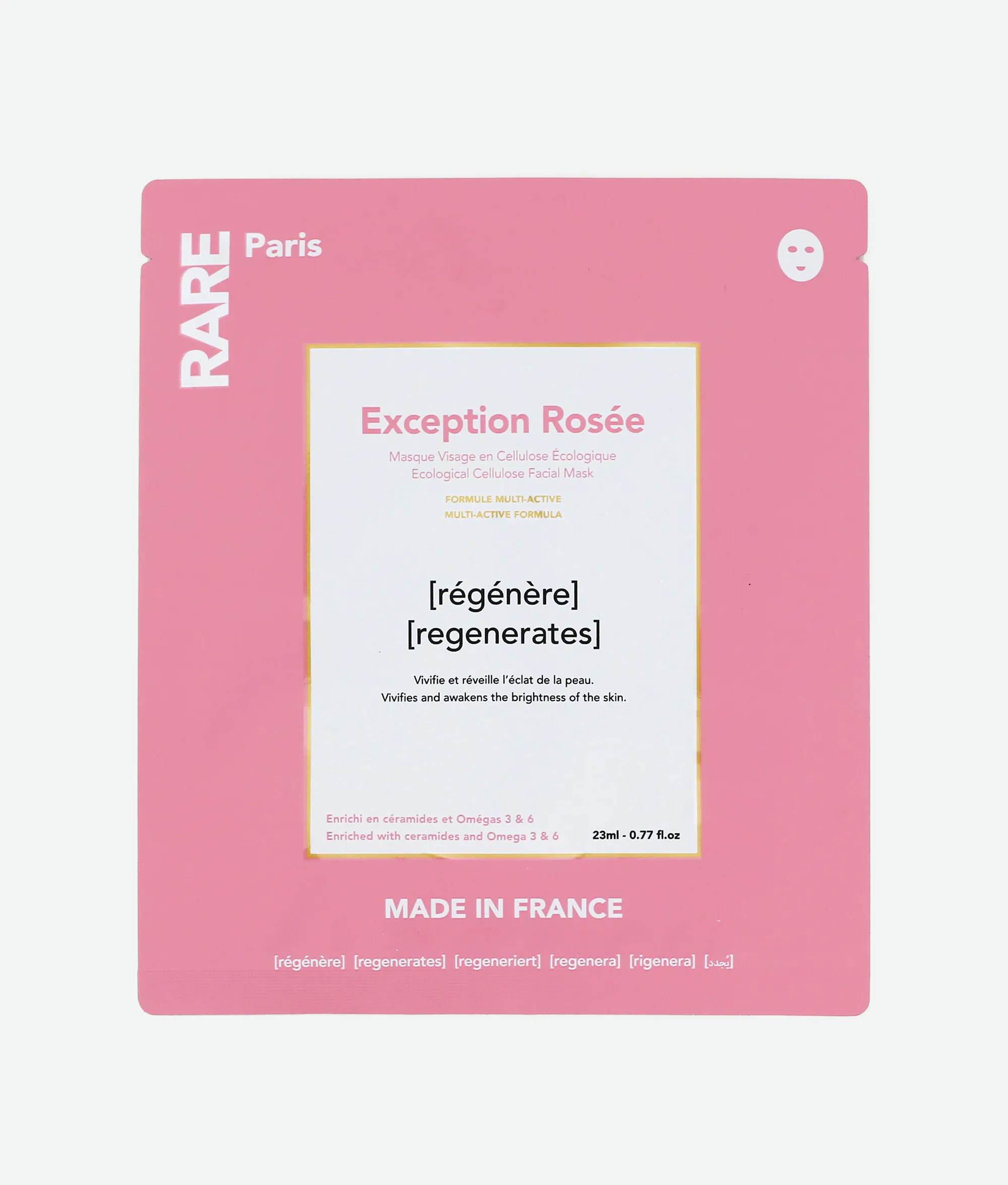 Відновлююча маска для обличчя Exception Rosee з церамідами, Омега 3 та 6 Rare.Paris