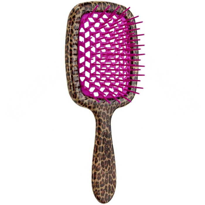 Janeke Superbrush Limited Edition Leopard and Pink – Гребінець для волосся, леопардовий з рожевим