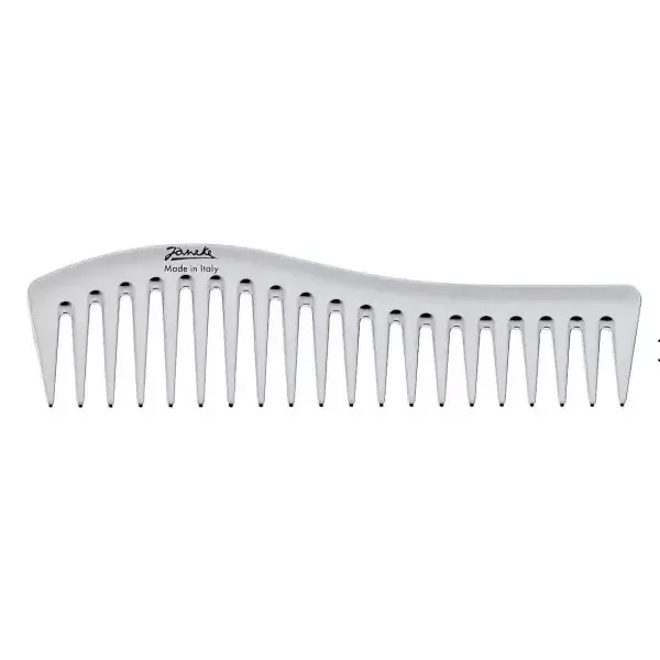 Janeke Silver Wavy Comb Гребінець "Хвиля" у кольорі "Срібло" 