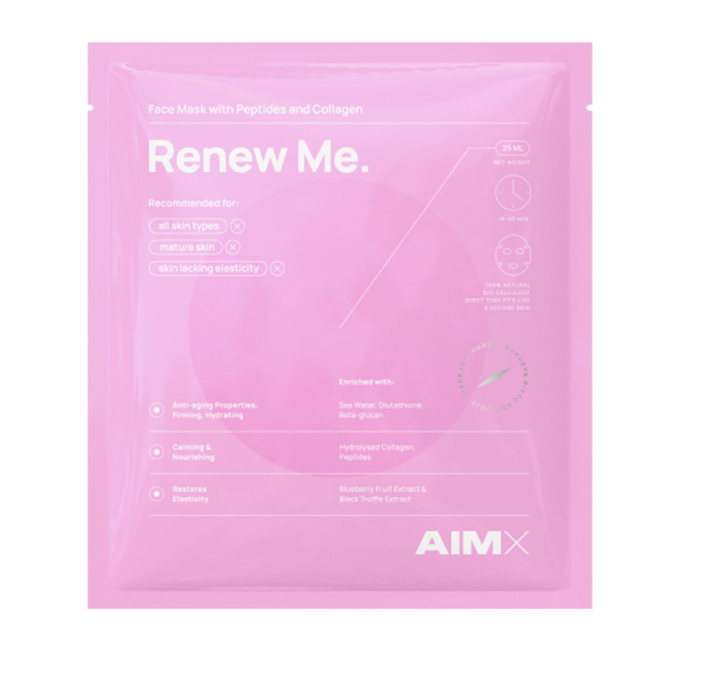 Маска-оновлення для обличчя AIMX Renew Me Face Mask With Peptides And Collagen