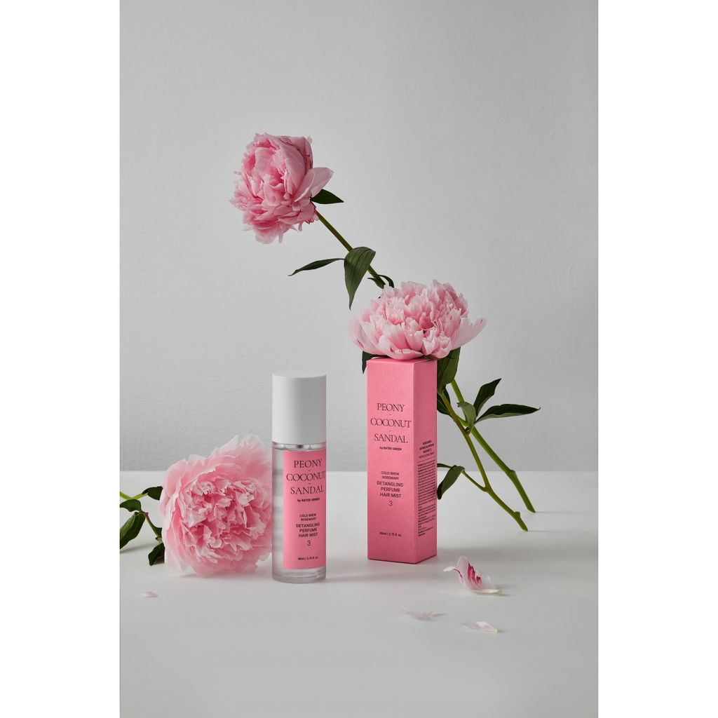 Парфумований міст для волосся півонія-кокос-сандал Rated Green  Detangling Perfume Hair Mist Peony-Coconut-Sandal 80 мл