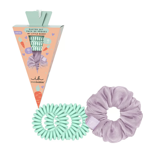 Подарунковий набір (резинка Sprunchie та 3 резинки Original) invisibobble Easter My Little Bunny	